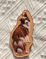 Custom Irregular Pet Leather Carving Keychain | Personalized Dog Cat Portrait Leather Pendant, Handmade Pet Memorial Gift 4.72in